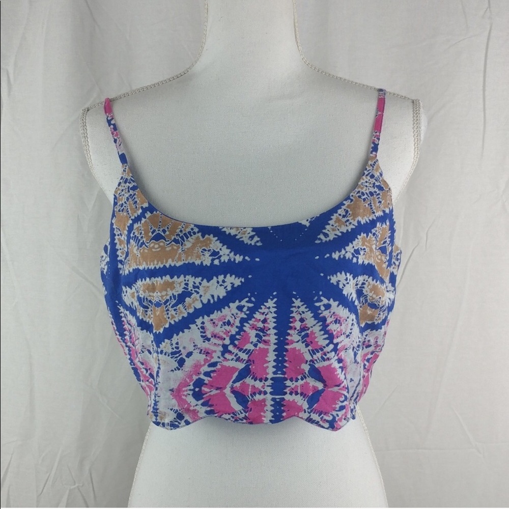 Free people intimately tie dye crop tank